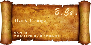 Blank Csenge névjegykártya